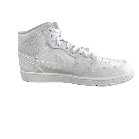 Nike Air Jordan 1 Mid Triple White 2.0 554724-130 Men’s Size 12 NEW main image 11